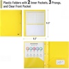 image:imageMr Pen Plastic Folders with Pockets and Prongs 5 Pack Letter Size  Flexible Plastic Folders with ProngsYellow  Organizational Sheets