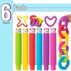 image:imageMr Pen Pop Tubes Sensory Toys 6 Pack Large Pop Tubes