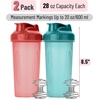 image:imageMr Pen Protein Shaker Bottles 2 Pack 28 oz  Shaker Bottles with LeakProof FlipTop Lid Wire Whisk Ball for Smooth Mixing Ideal for Protein Shakes SmoothiesLight Blue  Red