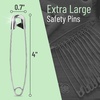 image:imageMr Pen Safety Pins 300 Pack Small amp Large Sizes Nickel Plated Steel  Silver Small and Large Safety Pins Bulk for Clothes Sewing Arts amp Craft RustResistant Heavy Duty StrengthSilver