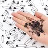 image:imageMr Pen Safety Pins 300 Pack Small amp Large Sizes Nickel Plated Steel  Silver Small and Large Safety Pins Bulk for Clothes Sewing Arts amp Craft RustResistant Heavy Duty StrengthBlack