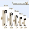 image:imageMr Pen Safety Pins 300 Pack Small amp Large Sizes Nickel Plated Steel  Silver Small and Large Safety Pins Bulk for Clothes Sewing Arts amp Craft RustResistant Heavy Duty StrengthBlack