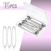 image:imageMr Pen Safety Pins 300 Pack Small amp Large Sizes Nickel Plated Steel  Silver Small and Large Safety Pins Bulk for Clothes Sewing Arts amp Craft RustResistant Heavy Duty StrengthSilver
