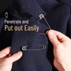 image:imageMr Pen Safety Pins 300 Pack Small amp Large Sizes Nickel Plated Steel  Silver Small and Large Safety Pins Bulk for Clothes Sewing Arts amp Craft RustResistant Heavy Duty StrengthSilver