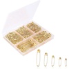 image:imageMr Pen Safety Pins 300 Pack Small amp Large Sizes Nickel Plated Steel  Silver Small and Large Safety Pins Bulk for Clothes Sewing Arts amp Craft RustResistant Heavy Duty StrengthGold