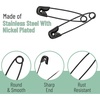 image:imageMr Pen Safety Pins 300 Pack Small amp Large Sizes Nickel Plated Steel  Silver Small and Large Safety Pins Bulk for Clothes Sewing Arts amp Craft RustResistant Heavy Duty StrengthBlack