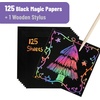 image:imageMr Pen Scratch Art for Kids with Wooden Stylus 125 pcs  Rainbow Scratch Paper Scratch Art PaperSmall