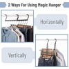 image:imageMr Pen Space Saving Hangers 8 pcs 360 Rotating Hooks  Magic Cascading Hanger Organizer with 5 Enclosed Slots Closet Organizers and Storage for ClothesMixed Colors