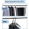 image:imageMr Pen Space Saving Hangers 8 pcs 360 Rotating Hooks  Magic Cascading Hanger Organizer with 5 Enclosed Slots Closet Organizers and Storage for ClothesBlack