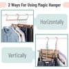 image:imageMr Pen Space Saving Hangers 8 pcs 360 Rotating Hooks  Magic Cascading Hanger Organizer with 5 Enclosed Slots Closet Organizers and Storage for ClothesBoho Colors