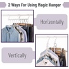 image:imageMr Pen Space Saving Hangers 8 pcs 360 Rotating Hooks  Magic Cascading Hanger Organizer with 5 Enclosed Slots Closet Organizers and Storage for ClothesWhite