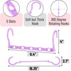 image:imageMr Pen Space Saving Hangers 8 pcs 360 Rotating Hooks  Magic Cascading Hanger Organizer with 5 Enclosed Slots Closet Organizers and Storage for ClothesPlayful Pop
