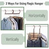 image:imageMr Pen Space Saving Hangers 8 pcs 360 Rotating Hooks  Magic Cascading Hanger Organizer with 5 Enclosed Slots Closet Organizers and Storage for ClothesMahogany