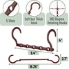 image:imageMr Pen Space Saving Hangers 8 pcs 360 Rotating Hooks  Magic Cascading Hanger Organizer with 5 Enclosed Slots Closet Organizers and Storage for ClothesMahogany