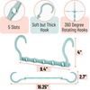 image:imageMr Pen Space Saving Hangers 8 pcs 360 Rotating Hooks  Magic Cascading Hanger Organizer with 5 Enclosed Slots Closet Organizers and Storage for ClothesBoho Colors