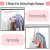 image:imageMr Pen Space Saving Hangers 8 pcs 360 Rotating Hooks  Magic Cascading Hanger Organizer with 5 Enclosed Slots Closet Organizers and Storage for ClothesPlayful Pop