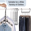 image:imageMr Pen Space Saving Hangers for Clothes 12 pcs 4  Plastic Multi Clothes Hangers Space Saving 5 Slots 360 Rotating HooksMixed Colors