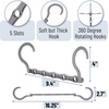 image:imageMr Pen Space Saving Hangers for Clothes 12 pcs 4  Plastic Multi Clothes Hangers Space Saving 5 Slots 360 Rotating HooksMixed Colors