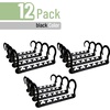 image:imageMr Pen Space Saving Hangers for Clothes 12 pcs Black  Plastic Multi Clothes Hangers Space Saving 6 Slots 360 Rotating Hooks