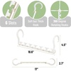 image:imageMr Pen Space Saving Hangers for Clothes 20 pcs White  Plastic Multi Clothes Hangers Space Saving 6 Slots 360 Rotating Hooks