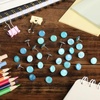 image:imageMr Pen Thumb Tack 500 Pack Black Flat Push Pins Bulk  Metal Roundness Push Pins Office Tacks for Corkboard Hanging Maps Poster Picture and Creating Different Art ProjectOcean Swirl