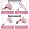 image:imageMr Pen Windproof Travel Umbrella Small WaterResistant Automatic Folding Umbrella for Rain and Sun Light Compact and Portable for Women amp Men Fits Car amp BackpackPink Stripes