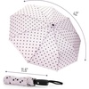 image:imageMr Pen Windproof Travel Umbrella Small WaterResistant Automatic Folding Umbrella for Rain and Sun Light Compact and Portable for Women amp Men Fits Car amp BackpackPolka Dots