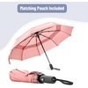 image:imageMr Pen Windproof Travel Umbrella Small WaterResistant Automatic Folding Umbrella for Rain and Sun Light Compact and Portable for Women amp Men Fits Car amp BackpackLight Pink