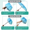 image:imageMr Pen Windproof Travel Umbrella Small WaterResistant Automatic Folding Umbrella for Rain and Sun Light Compact and Portable for Women amp Men Fits Car amp BackpackBlue Monstera