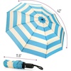 image:imageMr Pen Windproof Travel Umbrella Small WaterResistant Automatic Folding Umbrella for Rain and Sun Light Compact and Portable for Women amp Men Fits Car amp BackpackBlue Stripes