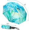 image:imageMr Pen Windproof Travel Umbrella Small WaterResistant Automatic Folding Umbrella for Rain and Sun Light Compact and Portable for Women amp Men Fits Car amp BackpackBlue Monstera