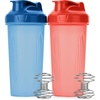 image:imageMr Pen Protein Shaker Bottles 2 Pack 28 oz  Shaker Bottles with LeakProof FlipTop Lid Wire Whisk Ball for Smooth Mixing Ideal for Protein Shakes SmoothiesBlue  Red