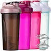 image:imageMr Pen Shaker Bottles for Protein Mixes 28 oz 4 Pack  Colorful Protein Shaker Bottle with Wire Whisk Ball Mixer BottleBlack  Purple  Pink  Mint