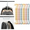 image:imageMr Pen Space Saving Hangers for Clothes 12 pcs 4  Plastic Multi Clothes Hangers Space Saving 5 Slots 360 Rotating HooksPastel Horizon