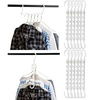 image:imageMr Pen Space Saving Hangers for Clothes 12 pcs White  Plastic Multi Clothes Hangers Space Saving 6 Slots 360 Rotating Hooks