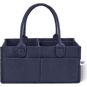 image:imageMr Pen Baby Diaper Caddy Organizer Gray Blue Inside  Nursery Storage Bin and Car Organizer for Diapers and Baby WipesNavy Blue