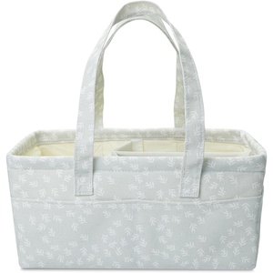 image:imageMr Pen Baby Diaper Caddy Organizer Gray Blue Inside  Nursery Storage Bin and Car Organizer for Diapers and Baby WipesPatterned Gray