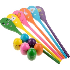 image:imageMr Pen Egg Spoon Race Game Sets 6 Sets  Wooden Balance Relay Games for Kids Carnival Birthday Party Games Outdoor Easter Spring Group Game Field Day Party Favors