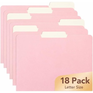 image:imageMr Pen File Folders 18 Pack Vintage Colors 13Cut Tab  File Folders Letter Size Colored File Folders Office File FolderPink