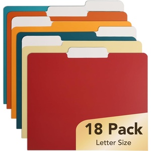 image:imageMr Pen File Folders 18 Pack Vintage Colors 13Cut Tab  File Folders Letter Size Colored File Folders Office File FolderRetro Colors