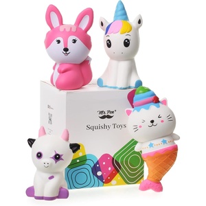 image:imageMr Pen Jumbo Squishies Slow Rising 4 Pack Squishy Animals  Squeeze Toys for Kids Christmas GiftJumbo Squishies  4 Pack