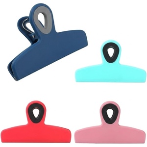image:imageMr Pen Magnetic Bag Clips 4 Pack 5 Wide  Heavy Duty Chip Clips for Food Storage Durable Plastic with Strong Magnet NonSlip Grip for Fridge Snacks Kitchen OfficeMulticolor