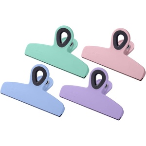 image:imageMr Pen Magnetic Bag Clips 4 Pack 5 Wide  Heavy Duty Chip Clips for Food Storage Durable Plastic with Strong Magnet NonSlip Grip for Fridge Snacks Kitchen OfficeSpring