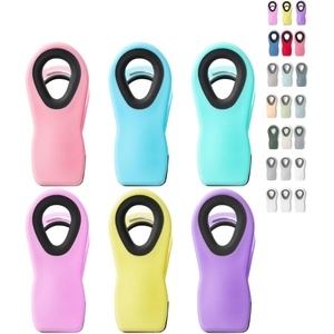 image:imageMr Pen Magnetic Chip Clips 6 Pack Airtight Seal  Reusable Bag Closers for Food Storage Snacks Bread amp Kitchen Organization Strong Plastic Clips for Refrigerator UsePastel