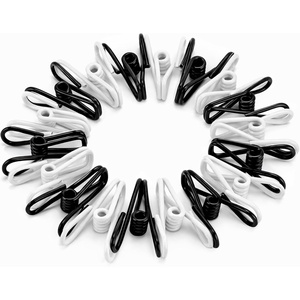 image:imageMr Pen PVCCoated Utility Clips 2 Inch 18 Pack Colorful  PVCCoated Steel Chip Bag Clips for Sealing Food Paper Holder Clothesline Clip for Laundry Hanging Kitchen BagsBlack  White