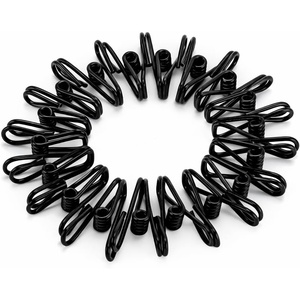 image:imageMr Pen PVCCoated Utility Clips 2 Inch 18 Pack Colorful  PVCCoated Steel Chip Bag Clips for Sealing Food Paper Holder Clothesline Clip for Laundry Hanging Kitchen BagsBlack
