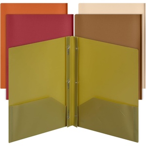 image:imageMr Pen Plastic Folders with Pockets and Prongs 5 Pack Letter Size  Flexible Plastic Folders with ProngsAutumn Earth Colors