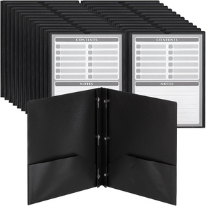 image:imageMr Pen Plastic Folders with Pockets and Prongs 5 Pack Letter Size  Flexible Plastic Folders with ProngsBlack  Organizational Sheets