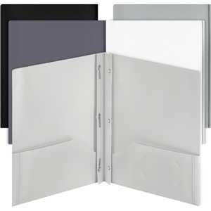 image:imageMr Pen Plastic Folders with Pockets and Prongs 5 Pack Letter Size  Flexible Plastic Folders with ProngsBlack and White