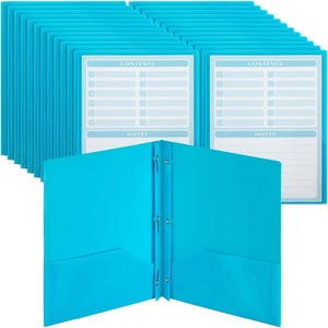image:imageMr Pen Plastic Folders with Pockets and Prongs 5 Pack Letter Size  Flexible Plastic Folders with ProngsBlue  Organizational Sheets